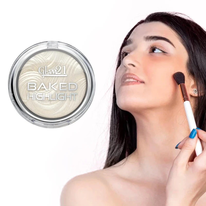Glam21 Baked Highlighter | Silky Pigments | Mettalic Finish | Long Lasting Shimmer Look | Creamy Texture | Highly Blendable,Long Wear | Suitable for All Skin Type | 10gm-01 thumbnail 4