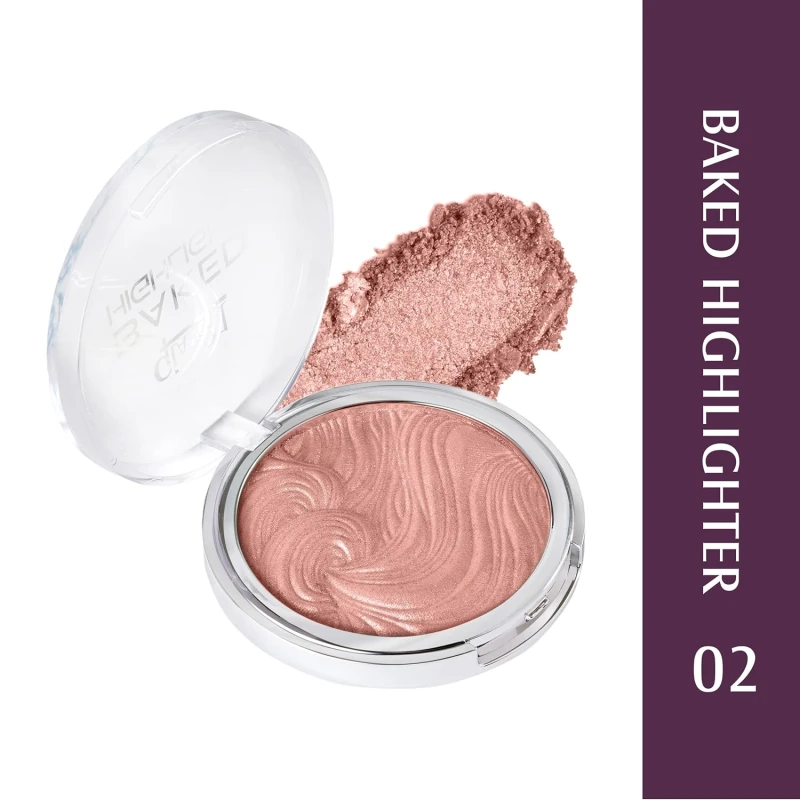 Glam21 Baked Highlighter | Silky Pigments | Mettalic Finish | Long Lasting Shimmer Look | Creamy Texture|Highly Blendable,Long Wear | Suitable for All Skin Type| 10gm-02 thumbnail 2