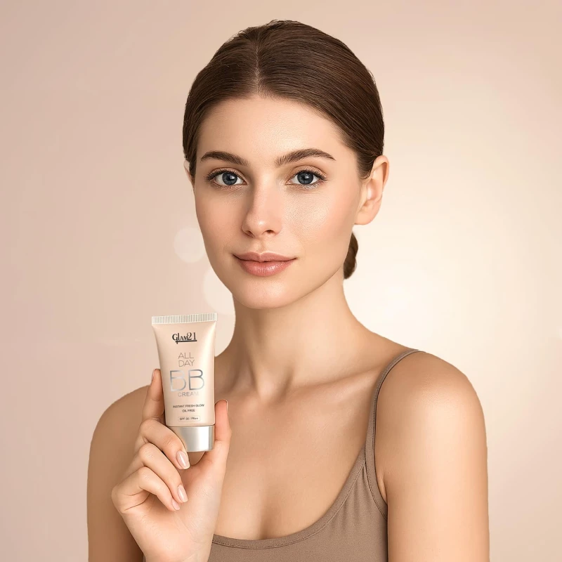 Glam21 BB Cream | Long-Lasting Oil-Free Formula with SPF 30 | Lightweight &amp; Non-Greasy Creamy Texture | Skin-Brightening Daily Makeup for All Skin Types | 40gm, Pastelle-02 - Thumbnail 4