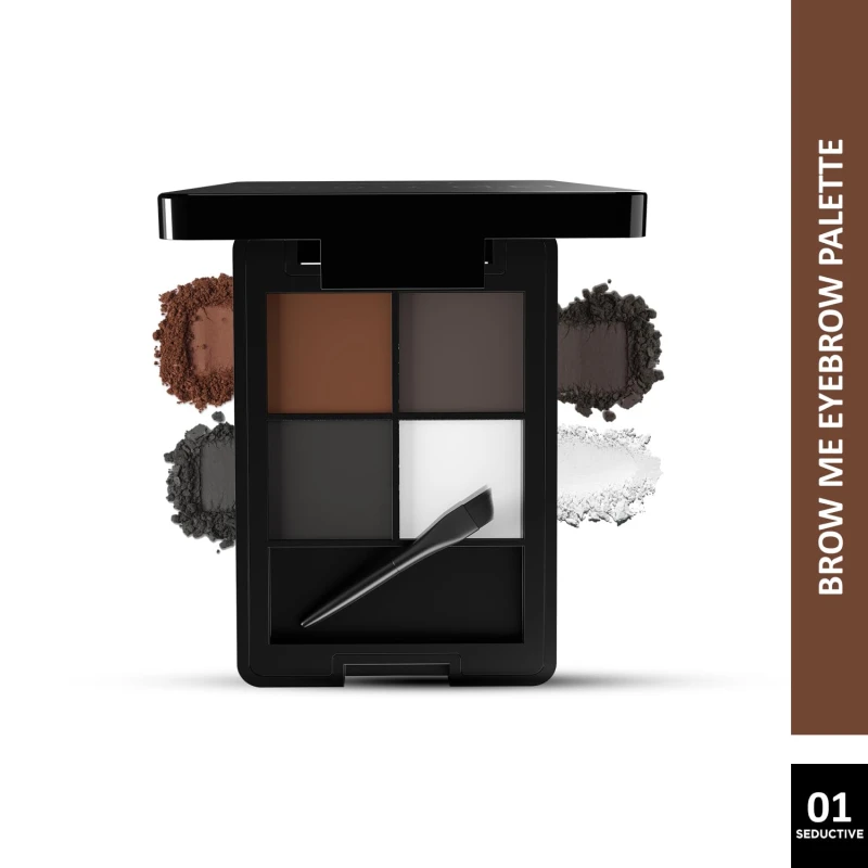 Glam21 Brow Me Eyebrow Palette | Micro Pigments for Precise Brows | Smudge-Proof &amp; Long Lasting | All-in-One Eye Makeup Kit | Natural &amp; Defined Finish | 9gm- Seductive-01 thumbnail 2