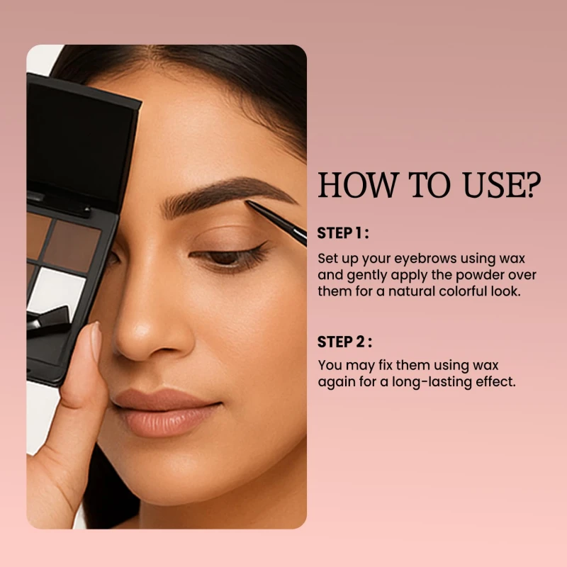 Glam21 Brow Me Eyebrow Palette | Micro Pigments for Precise Brows | Smudge-Proof &amp; Long Lasting | All-in-One Eye Makeup Kit | Natural &amp; Defined Finish | 9gm- Seductive-01 thumbnail 6