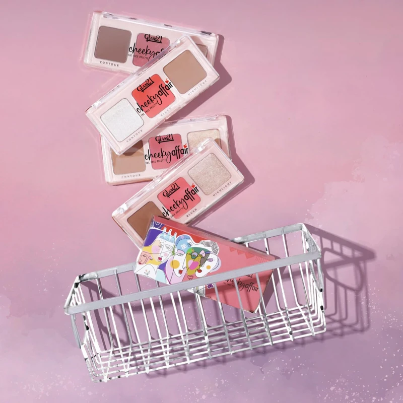 Glam21 Cheeky Affair The Face Palette |Multipurpose Palette 3 In 1 Contour, Blush &amp; Highlight Palette |Long-Lasting Formula | Waterproof | Sweatproof | Perky-8.6Gm thumbnail 5