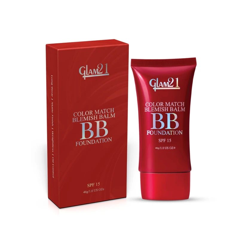 Glam21 Color Match BB Foundation SPF15 I Dual Purpose of Foundation &amp; Sunscreen Blemish-free Glow | Non-cakey Daily Use | Non-greasy &amp; Lightweight|Long-lasting Radiant Makeover| 46gm - 03 Light Medium thumbnail 14