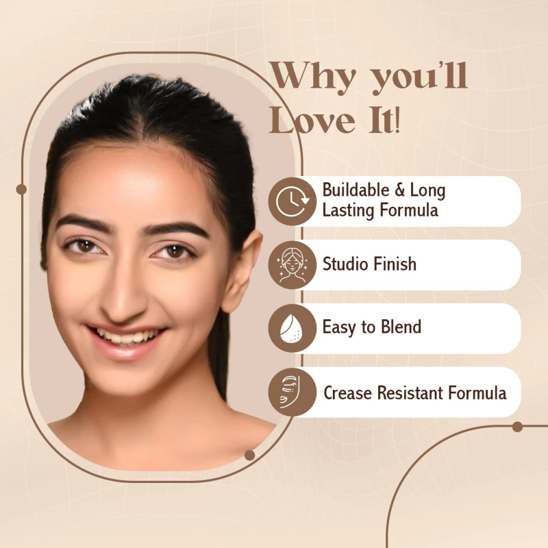Glam21 Conceal Me Studio Finish Concealer &amp; Corrector |F ull Coverage Yet Lightweight | Easily Blendable Cream Concealer for Dark Circles &amp; Blemishes | 7gm-Beige-02 thumbnail 3
