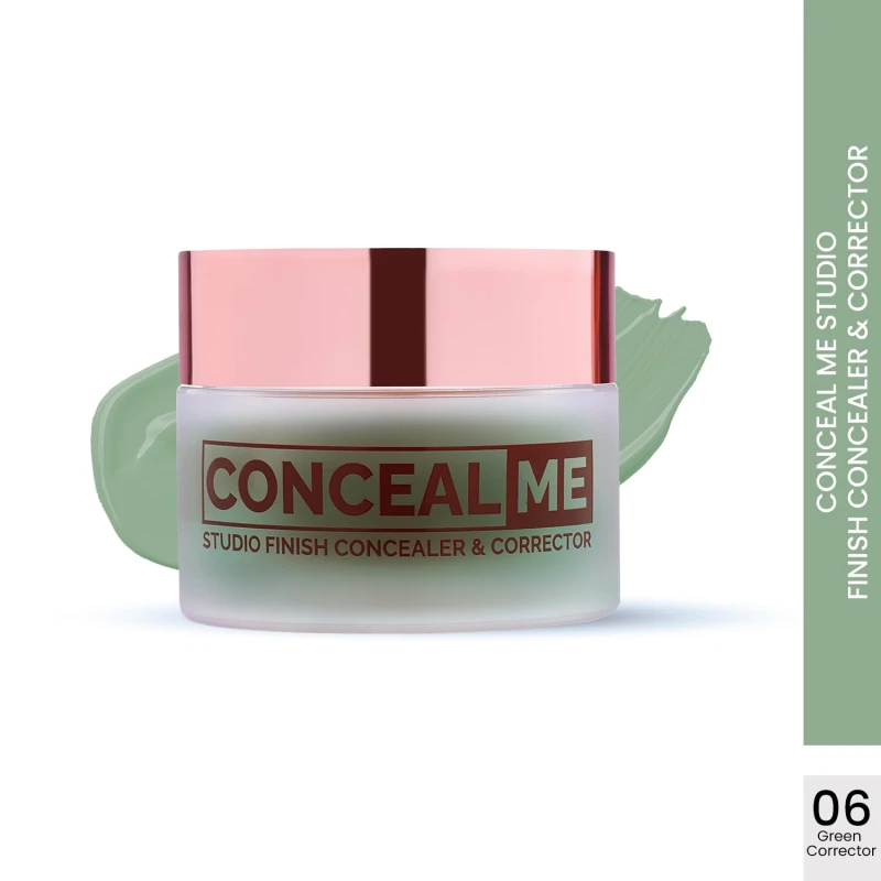 Glam21 Conceal Me Studio Finish Concealer &amp; Corrector |F ull Coverage Yet Lightweight | Easily Blendable Cream Concealer for Dark Circles &amp; Blemishes | 7gm-Green Correctorr-06 thumbnail 2