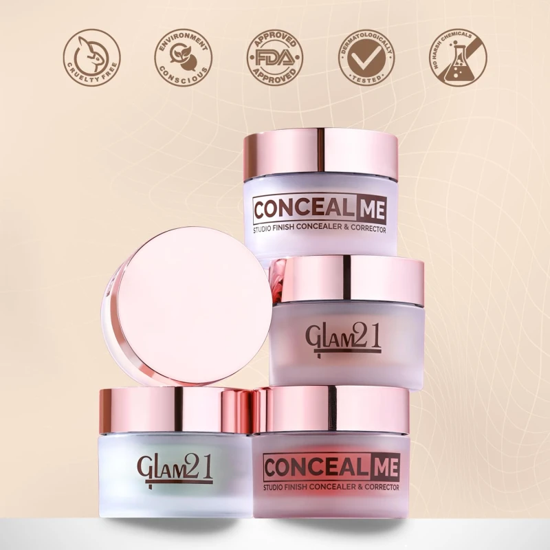 Glam21 Conceal Me Studio Finish Concealer &amp; Corrector |F ull Coverage Yet Lightweight | Easily Blendable Cream Concealer for Dark Circles &amp; Blemishes | 7gm-Ivory-01 thumbnail 9