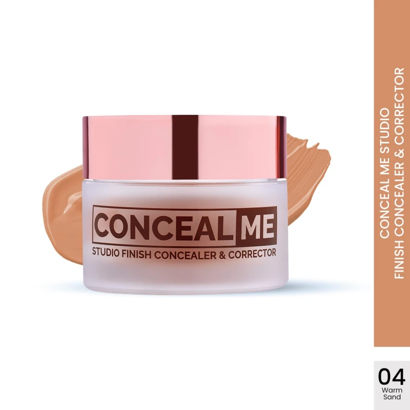 Glam21 Conceal Me Studio Finish Concealer &amp; Corrector |F ull Coverage Yet Lightweight | Easily Blendable Cream Concealer for Dark Circles &amp; Blemishes | 7gm-Warm Sand-04 thumbnail 2