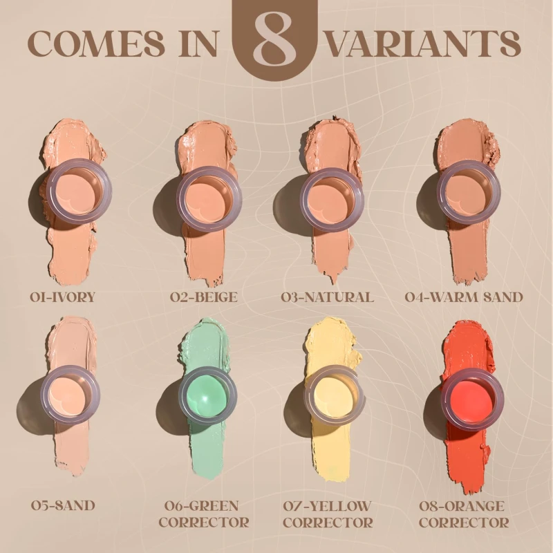 Glam21 Conceal Me Studio Finish Concealer &amp; Corrector |F ull Coverage Yet Lightweight | Easily Blendable Cream Concealer for Dark Circles &amp; Blemishes | 7gm-Warm Sand-04 thumbnail 7