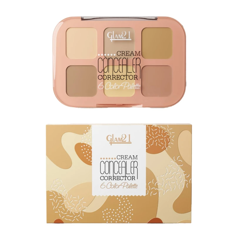Glam21 Cream Concealer Corrector Palette |Creamy texture | Flawless &amp; Buildable Coverage |Crease-proof formula |Easy To Blend &amp; Lightweight Concealer For Face Makeup (9gm) - 01- Light Lustre thumbnail 8