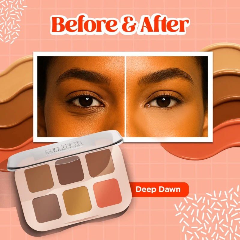 Glam21 Cream Concealer Corrector Palette |Creamy texture | Flawless &amp; Buildable Coverage |Crease-proof formula |Easy To Blend &amp; Lightweight Concealer For Face Makeup (9gm) - 02- Medium Madness thumbnail 5