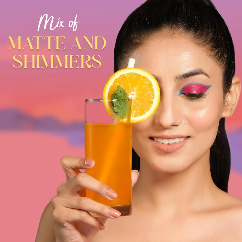 Glam21 Eye Spirits Eyeshadow Palette | Highly Pigmented Matte &amp; Shimmer Shades | Blendable &amp; Crease-Proof Formula | Long Lasting Eye Makeup Palette | 18gm, Mojito-02 thumbnail 5