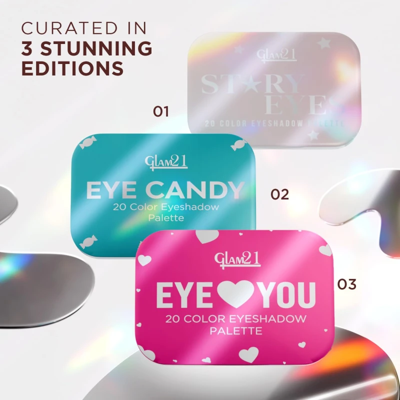 Glam21 Eyeshadow Palette 20 Combination of Mattes and Shimmers|Multicolored | Super Bendable Formula| Ultra Pigmented| Stunning Finish |Eye Makeup Palette |Infinite looks | Eye Candy|20gm - Thumbnail 7