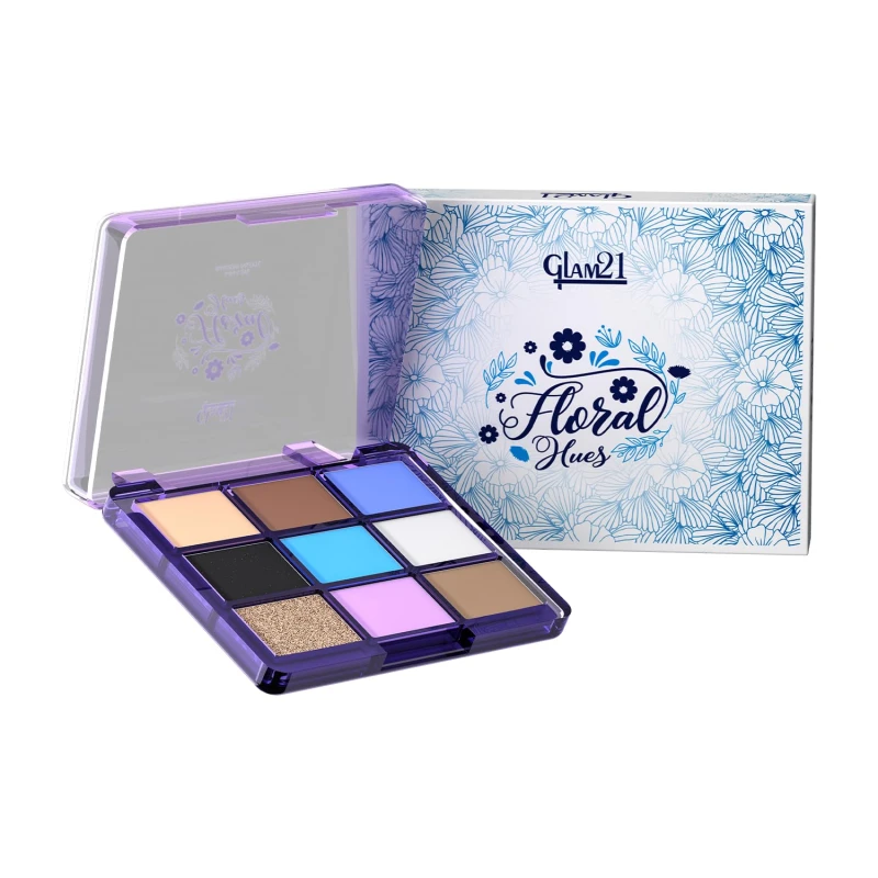 Glam21 Floral Hues 9 In 1 Eyeshadow Palette | Highly Pigmented | Easy To Carry | Multicolor | Matte and Shimmers | Super-Blendable | Smudge-Proof (7.2 gm) | 06- Sunflower - Thumbnail 7