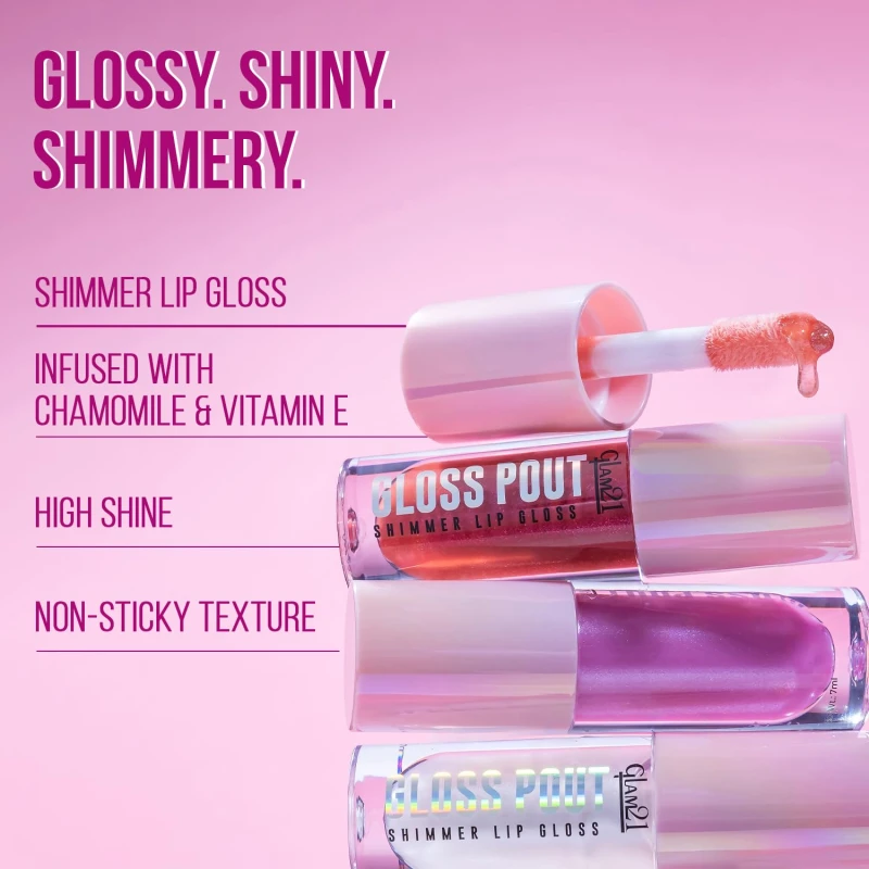 Glam21 Gloss Pout Shimmer Lip Gloss| High Shine |Glossy Finish |Soft &amp; Hydrating Lips | Non-sticky texture | Lightweight | Glass-like shine | Bare Nude-Nude| 7gm thumbnail 3