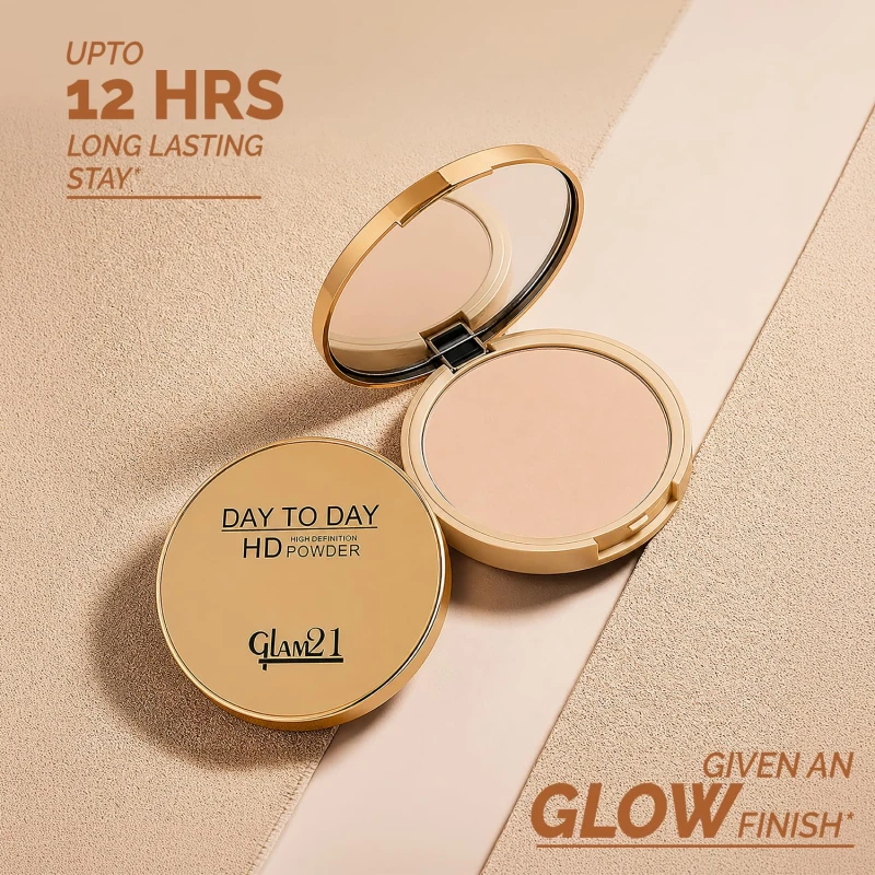 Glam21 HD Pan Cake Compact Powder, 3-in-1 Foundation,Compact, &amp; Concealer for Long-lasting Dazzling Look | Weightless Natural Glow for Daily Use | Soft Matte Finish | 12gm, A1 thumbnail 5