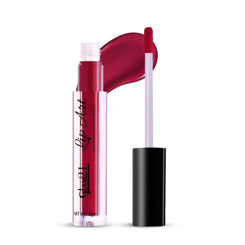 Glam21 Lip Art Non-Transfer Matte Liquid Lipstick | Lightweight, Long-Lasting | Waterproof &amp; Smudge-Proof Lip Colour | Intense Pigment | 3gm -Candy Pink-07 - Thumbnail 2