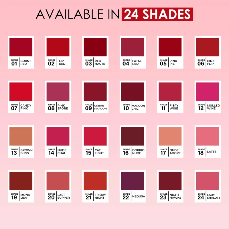 Glam21 Lip Art Non-Transfer Matte Liquid Lipstick | Lightweight, Long-Lasting | Waterproof &amp; Smudge-Proof Lip Colour | Intense Pigment | 3gm -Doppie Nude-16 thumbnail 5