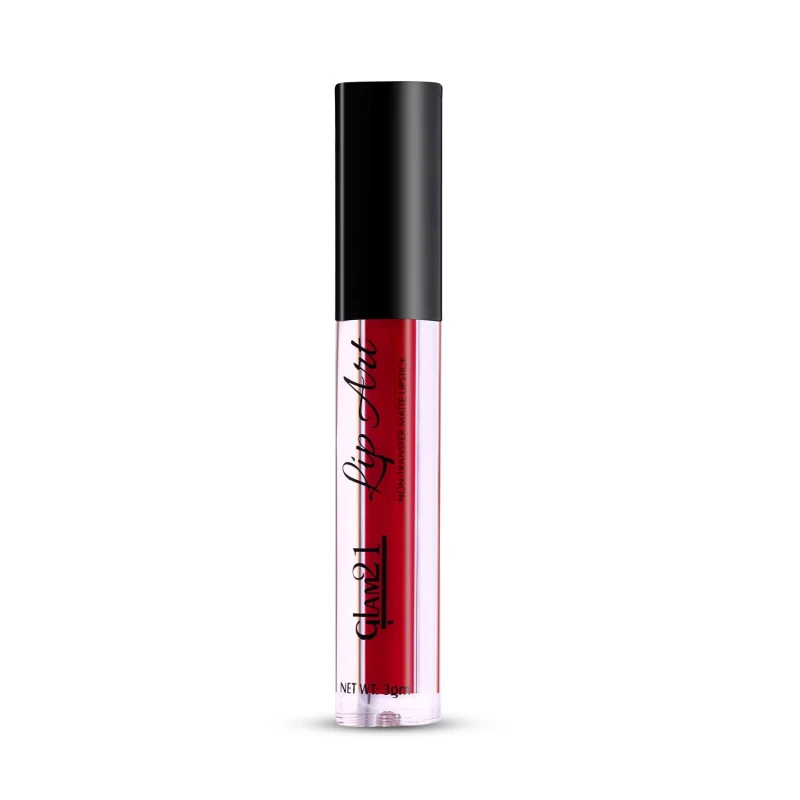 Glam21 Lip Art Non-Transfer Matte Liquid Lipstick | Lightweight, Long-Lasting | Waterproof &amp; Smudge-Proof Lip Colour | Intense Pigment | 3gm -Fatal Red-04 thumbnail 6