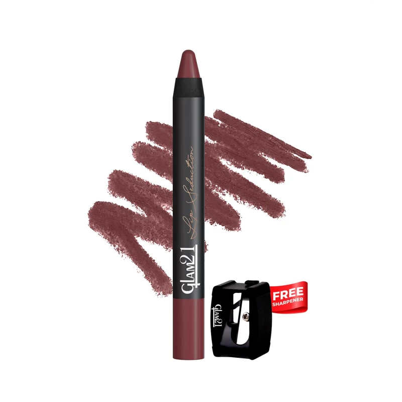 Glam21 Lip Seduction Non- Transfer Crayon Lipstick up to 12 Hours Stay | Lightweight &amp; Longlasting|Creamy Matte | Smudge Proof - 3.6gm|Purple Mousse|12 thumbnail 2