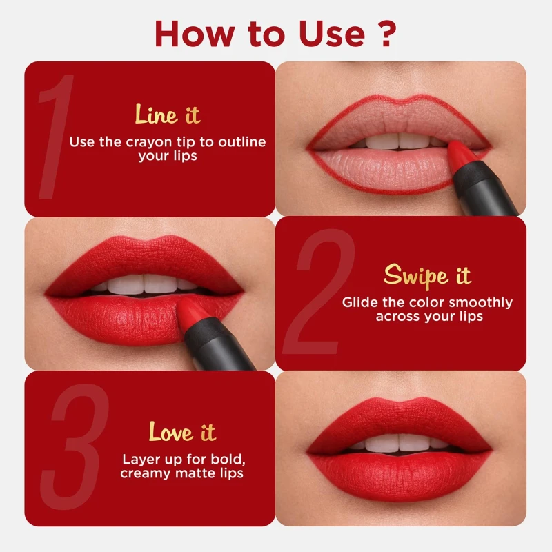 Glam21 Lip Seduction Non- Transfer Crayon Lipstick up to 12 Hours Stay | Lightweight &amp; Longlasting|Creamy Matte | Smudge Proof - 3.6gm|Silky Brown|09 thumbnail 6