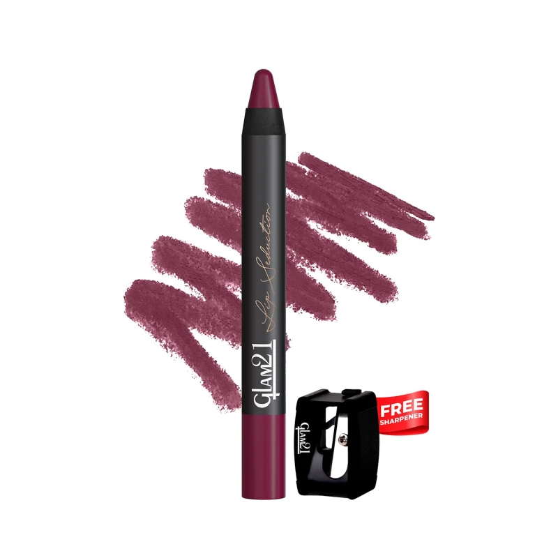 Glam21 Lip Seduction Non- Transfer Crayon Lipstick up to 12 Hours Stay | Lightweight &amp; Longlasting|Creamy Matte | Smudge Proof - 3.6gm|Wine|14 - Thumbnail 2