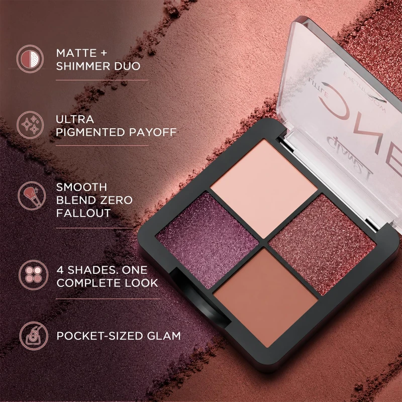 Glam21 Little One 4-in-1 Eyeshadow Palette | Ultra pigmented, Easy to blend | Long Lasting Eye Make Up Kit |Firework-03 thumbnail 2
