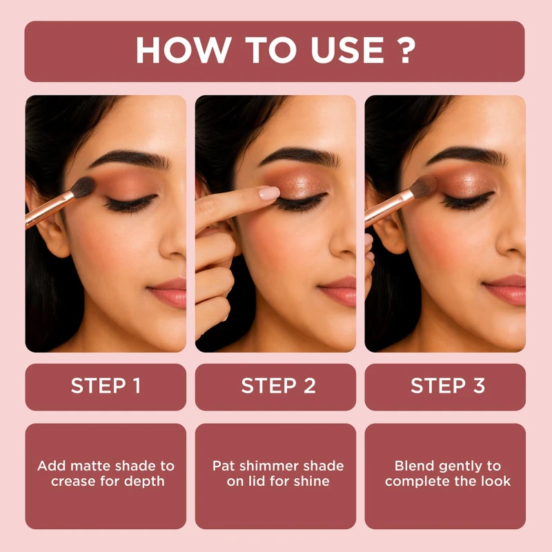 Glam21 Little One 4-in-1 Eyeshadow Palette | Ultra pigmented, Easy to blend | Long Lasting Eye Make Up Kit |Firework-03 thumbnail 4