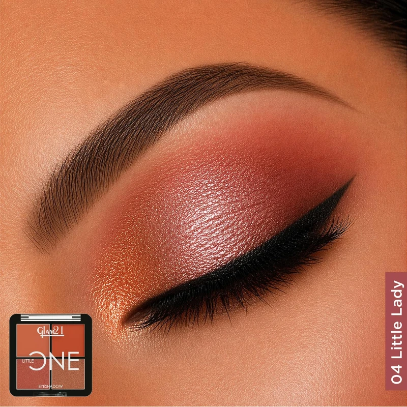 Glam21 Little One 4-in-1 Eyeshadow Palette | Ultra pigmented, Easy to blend | Long Lasting Eye Make Up Kit |Little Lady-04 thumbnail 2