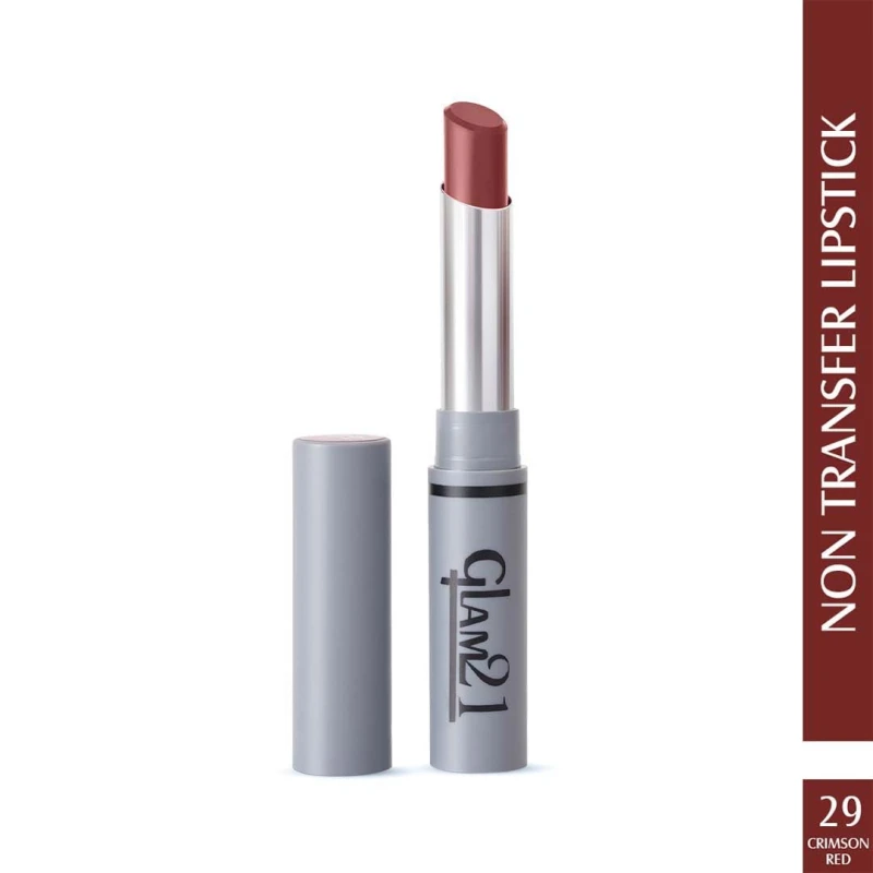Glam21 Long Lasting Non-Transfer Lipstick|Creamy Matte Formula | Smudge-Free | HD-Colored lips - 2gm|Crimson Red-29 thumbnail 2