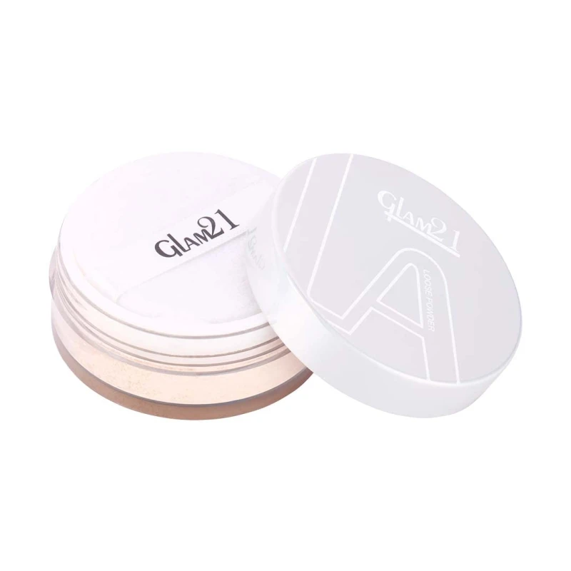 Glam21 Loose Powder/Compact Powder (PL704)| Smooth Satin Texture | Long-lasting Mate Finish| All Skin Type | 01 Light thumbnail 6