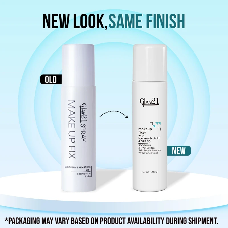 Glam21 Make-up Fixer Spray - Keeps Makeup Intact with a Sparkly Texture | Lightweight &amp; Long-lasting with Hyaluronic Acid &amp; SPF 30 | Flawless Look | Dermatologically Tested thumbnail 7
