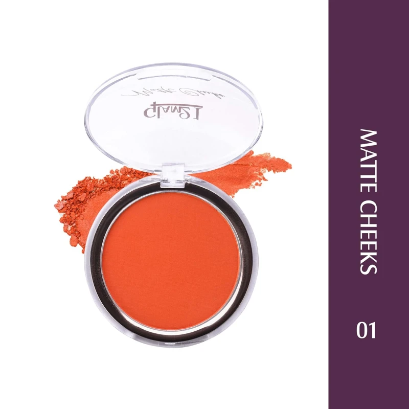 Glam21 Matte Cheek Blush | Perfect Pop of Color | Seamless Texture &amp; Perfect Coverage Richly | Pigmented | Ultra Matte | Blendable | Suits all skin tones| 8.7gm | Shade-01 thumbnail 2