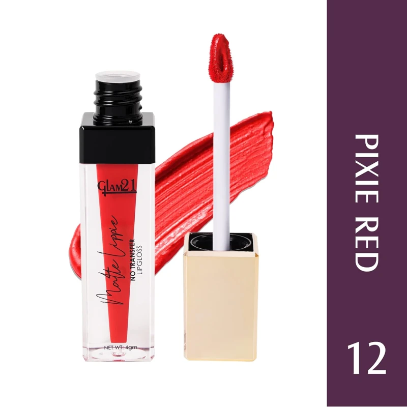 Glam21 Matte Lippie No Transfer Lip Gloss | Lightweight and comfortable| Creamy Matte Formula - 4 gm | Pixie Dust-12 thumbnail 2