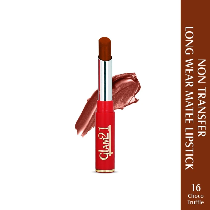 Glam21 Matte Pro Ink Non Transfer Lipstick | Long Lasting | Ultra Pigmented |16 Choco Truffle thumbnail 2