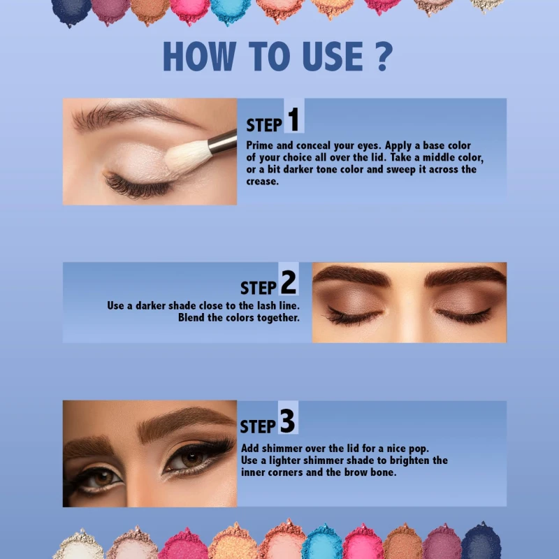 Glam21 Muse Eyeshadow Palette | Highly Pigmented |20 Selected Shades| Highly Pigmented Matte&amp; Shimmer | Long-Lasting, Crease-Free Formula Shades | Professional &amp; Everyday Eye Makeup- 30gm 01- Trance - Thumbnail 4