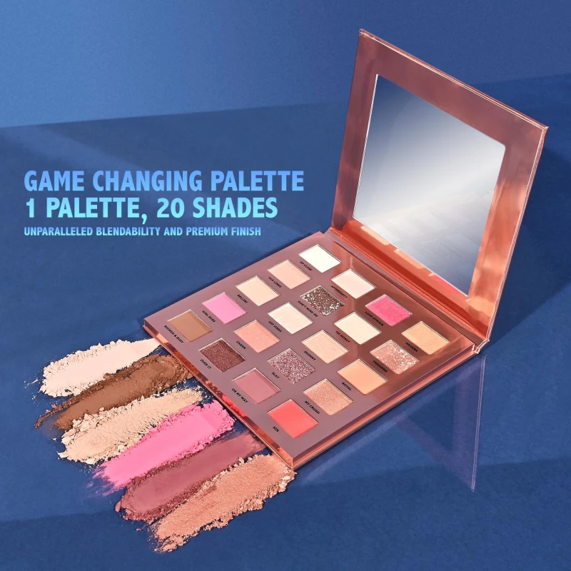 Glam21 Muse Eyeshadow Palette | Highly Pigmented |20 Selected Shades| Highly Pigmented Matte&amp; Shimmer | Long-Lasting, Crease-Free Formula Shades | Professional &amp; Everyday Eye Makeup- 30gm 01- Trance - Thumbnail 7