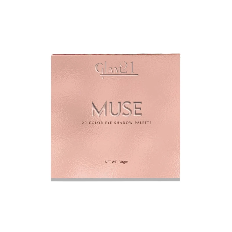 Glam21 Muse Eyeshadow Palette | Highly Pigmented |20 Selected Shades| Highly Pigmented Matte&amp; Shimmer | Long-Lasting, Crease-Free Formula Shades | Professional &amp; Everyday Eye Makeup- 30gm 01- Trance - Thumbnail 8