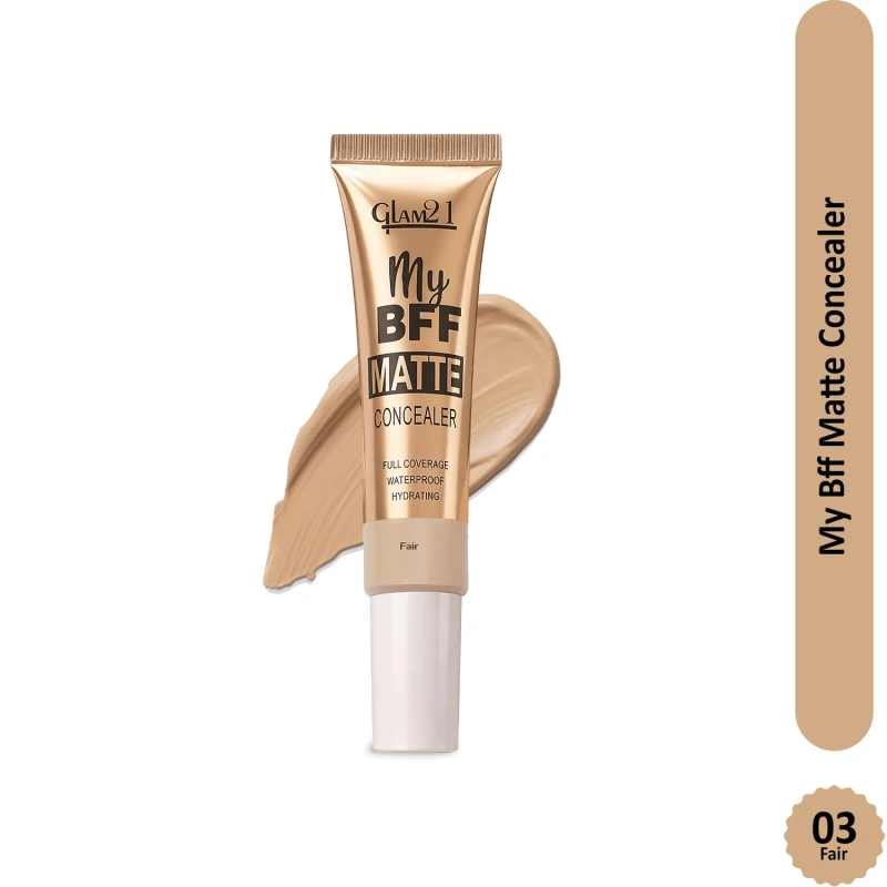 Glam21 My BFF Matte Concealer|Full Coverage, Waterproof, Hydrating |Lightweight, Long Wearing Formula For All Skin Tone Matte Finish -8gm-Fair thumbnail 2