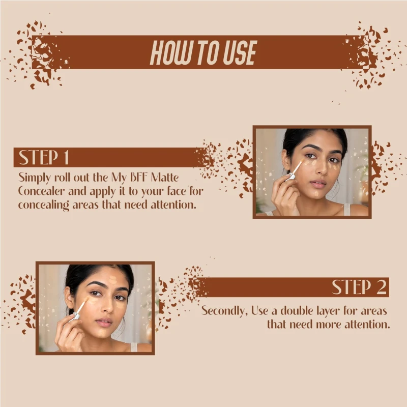 Glam21 My BFF Matte Concealer|Full Coverage, Waterproof, Hydrating |Lightweight, Long Wearing Formula For All Skin Tone Matte Finish -8gm-Medium Light thumbnail 7
