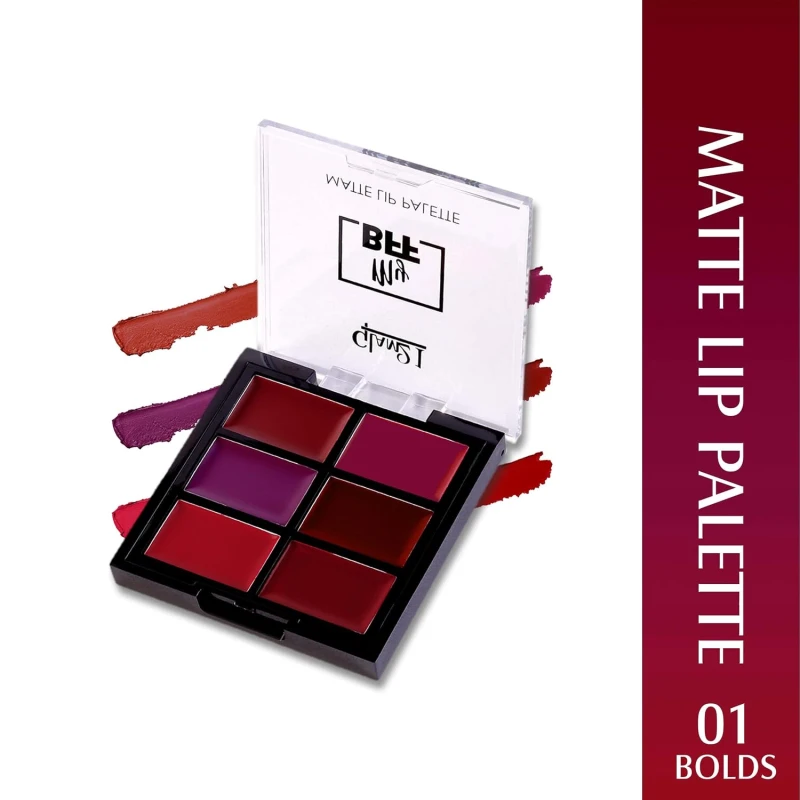 Glam21 My BFF Matte Lip Palette | 6 Lipstick Colors | Travel Friendly Lip Palette | Creamy Matte Finish - 9 Gm | Bolds-01 - Thumbnail 2