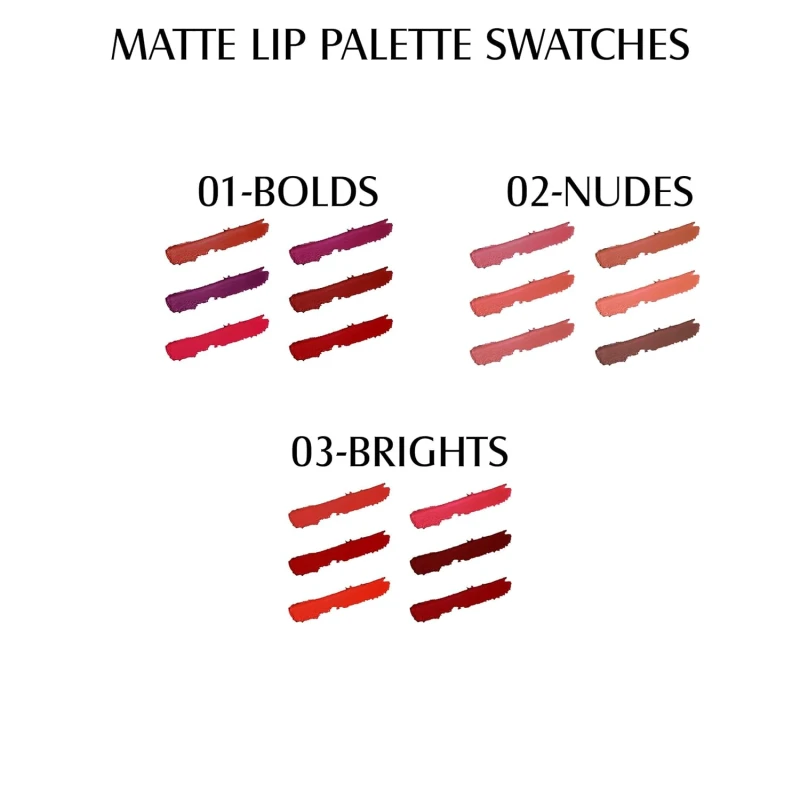 Glam21 My BFF Matte Lip Palette | 6 Lipstick Colors | Travel Friendly Lip Palette | Creamy Matte Finish - 9 Gm | Brights-03 - Thumbnail 5