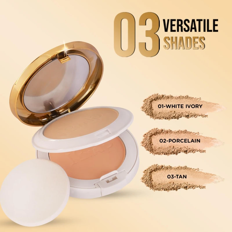 Glam21 Natural Essence Oil-Control 2-in-1 Compact Powder| Long Lasting for Makeup Matte Finish with Vitamin-E| All Skin Type | Tan-03 thumbnail 4