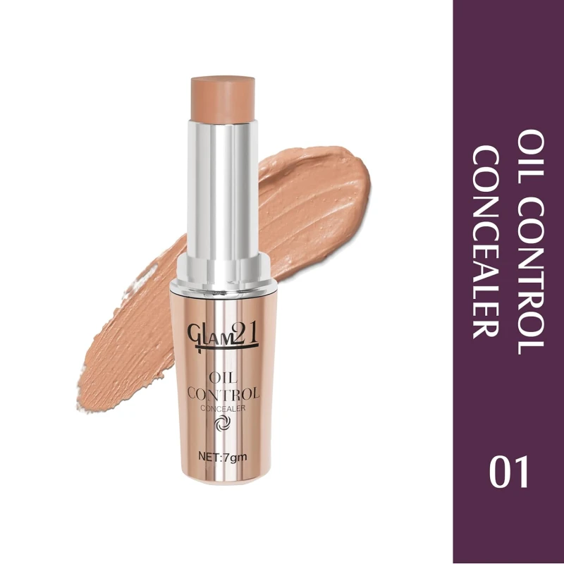 Glam21 Oil Control Concealer | Medium To Full Coverage| Matte Finish| Non-Sticky Texture | Longer Stay | For All Skin Types| 7 gm | Shade -01 thumbnail 2