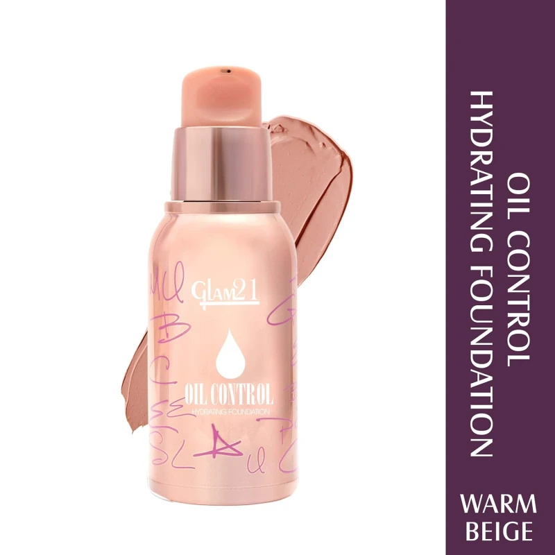 Glam21 Oil Control Hydrating Foundation to Matte Look- Highly Recommended for Oily Skin| Moisturized &amp; Minimizes Redness, Pores &amp; Cover-ups Skin Acne, Scars, Blemishes | 40gm, 02 thumbnail 2