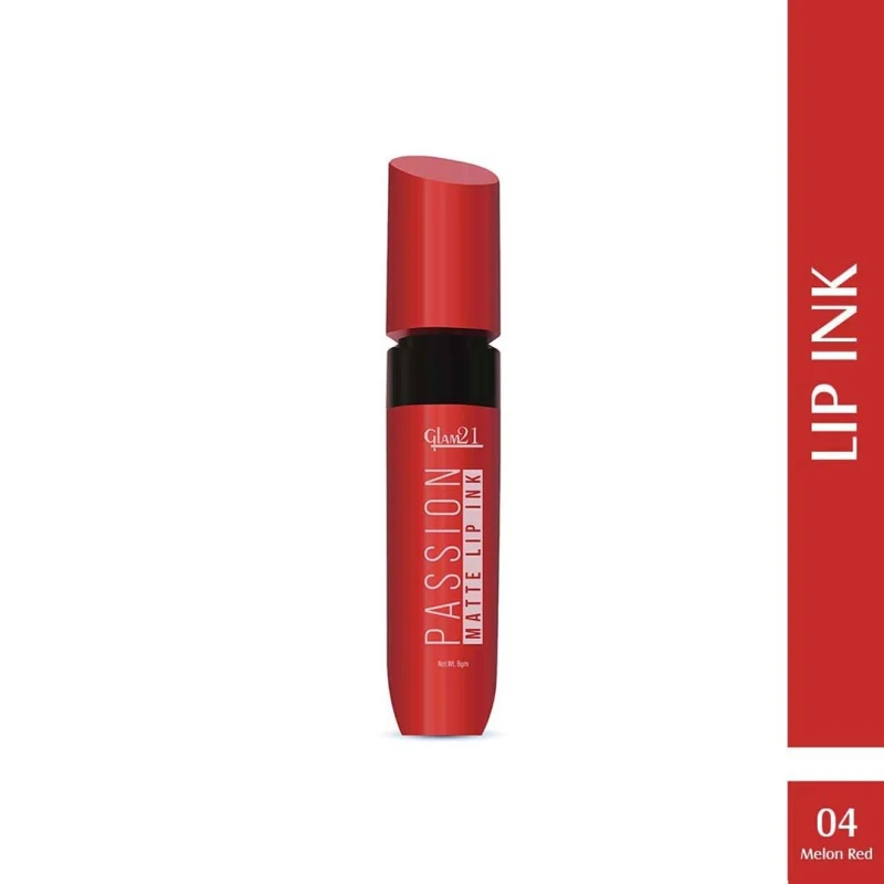 Glam21 Passion Matte Lip Ink | Upto 12-Hour Color Stay | Lightweight &amp; Comfortable | Non-Sticky And Non-Drying - 04 Melon Red,6gm thumbnail 2