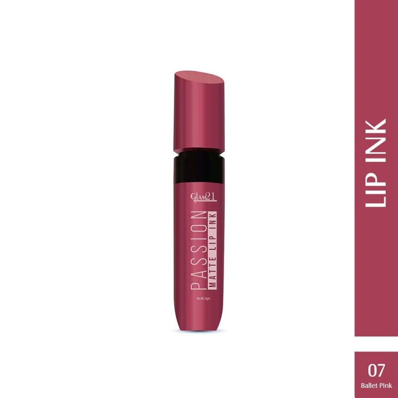 Glam21 Passion Matte Lip Ink | Upto 12-Hour Color Stay | Lightweight &amp; Comfortable | Non-Sticky And Non-Drying - 07 Ballet Pink,6gm thumbnail 2