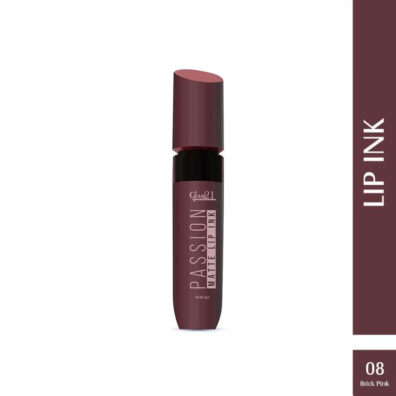 Glam21 Passion Matte Lip Ink | Upto 12-Hour Color Stay | Lightweight &amp; Comfortable | Non-Sticky And Non-Drying - 08 Brick Pink,6gm thumbnail 2