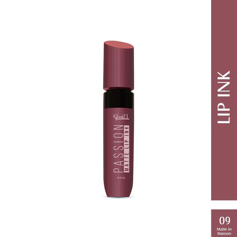 Glam21 Passion Matte Lip Ink | Upto 12-Hour Color Stay | Lightweight &amp; Comfortable | Non-Sticky And Non-Drying - 09 Matte In Maroon,6gm thumbnail 2