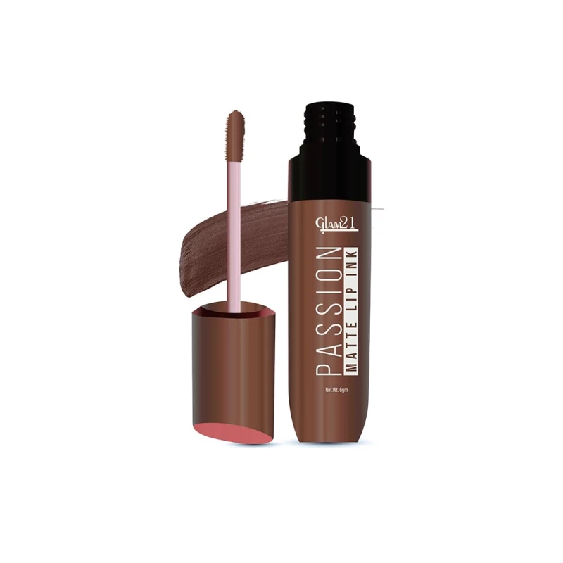 Glam21 Passion Matte Lip Ink | Upto 12-Hour Color Stay | Lightweight &amp; Comfortable | Non-Sticky And Non-Drying - 10 Chocolate Shake,6gm thumbnail 2