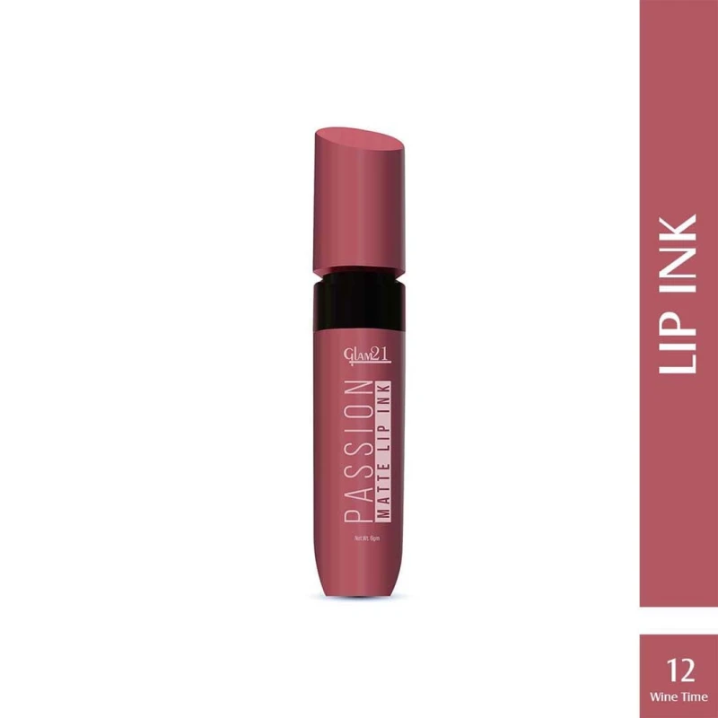 Glam21 Passion Matte Lip Ink | Upto 12-Hour Color Stay | Lightweight &amp; Comfortable | Non-Sticky And Non-Drying - 12 Wine Time,6gm thumbnail 2